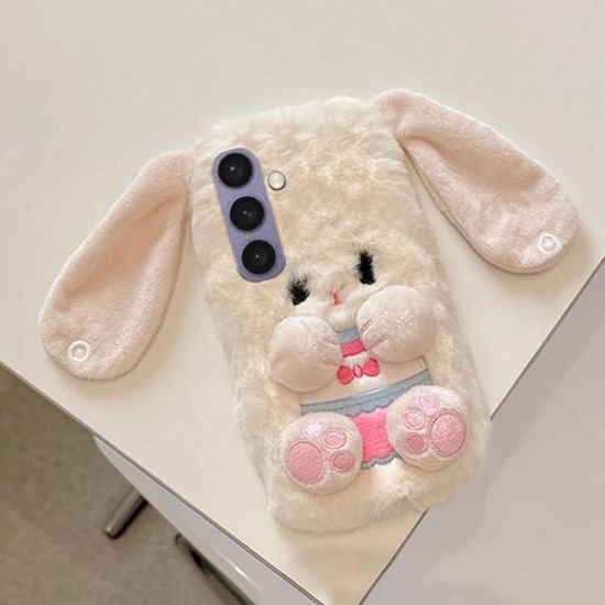 갤럭시 S24 S23 A55 A35 A15 A54 토끼 인형 털 케이스
