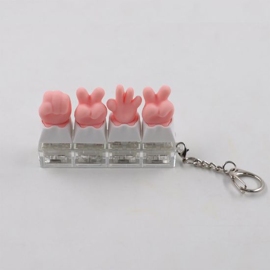 발바닥 손가락 led 키보드 키캡 키링 팝잇 피젯 토이