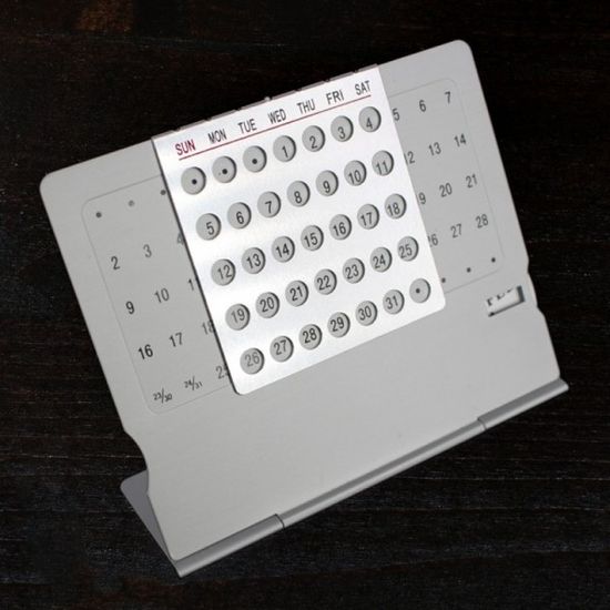 평생사용 탁상용 만년 달력 알루미늄 캘린더