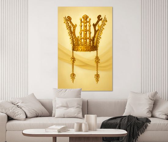 신라 금관 왕관 돈들어오는 인테리어 그림 거실 액자