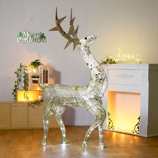 [도토로]140cm LED 럭셔리 크리스마스 사슴 장식(골드