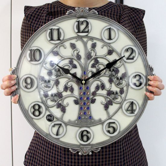 무소음 생명수 부엉이 대형 주물 벽시계 HCA-518S