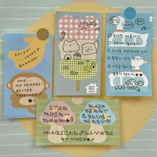 [유오코] 미니메모지 [무우우&해달이 당고]