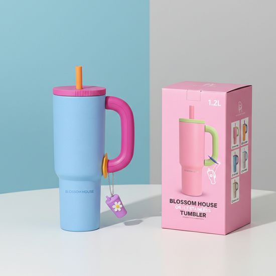 블라썸하우스 스테인레스 대용량 1.2L텀블러+키링포함