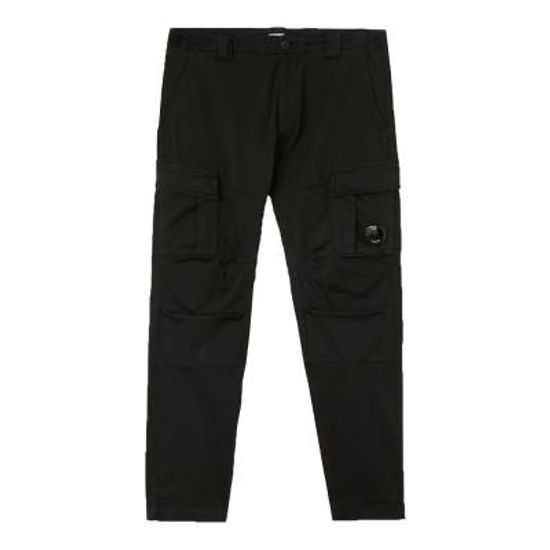 CP컴퍼니 렌즈 와펜 스트레치 카고바지 BLACK