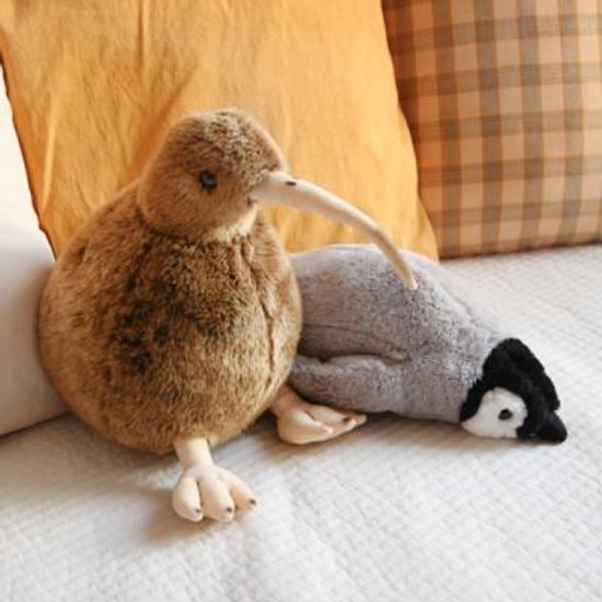 하찮은 펭귄 키위새 인형 2종 28cm 동물 새 애착 인형