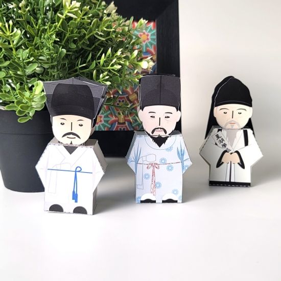 유형원,이익,정약용:농업중시학자_역사페이퍼토이68.3