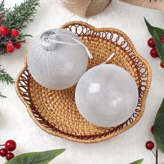 [도토로]시스루 레이스 장식볼 2p(10cm) (그레이망사)