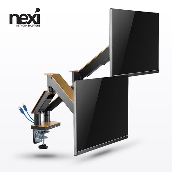 (NEXI) 가스스프링 듀얼 모니터 암 거치대 (NX1203)