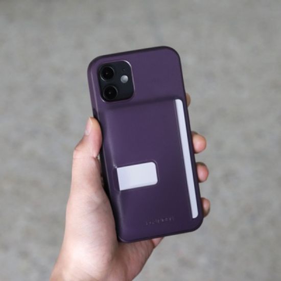 아이폰12 시리즈 슬림형 가죽 케이스 퍼플