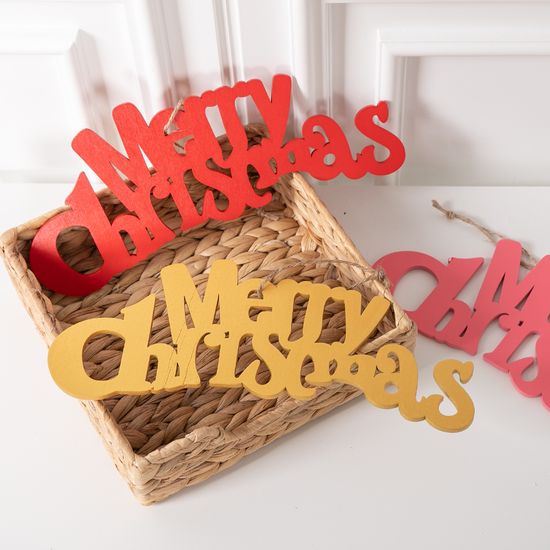 크리스마스 글자 트리 장식 우드 라인 30cm 소품 용품