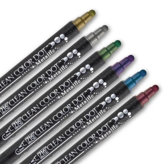 쿠레타케 지그 클린컬러 DOT-양면 메탈릭 6색 F192-4