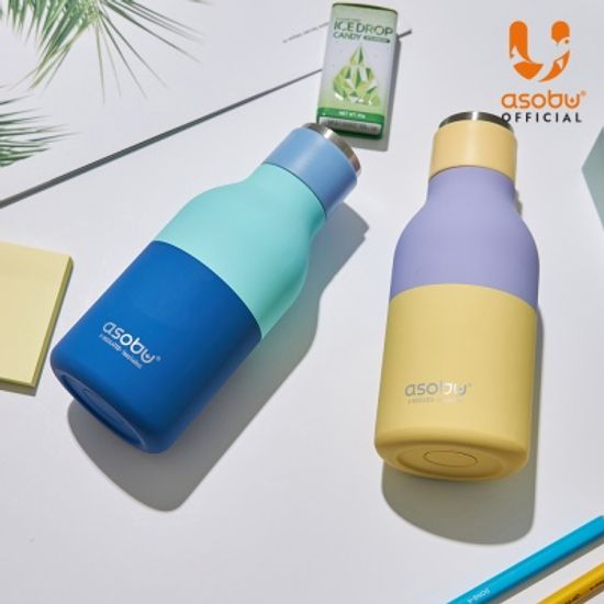 아소부 스텐 진공 텀블러 460ML 어반 파스텔 옐로우