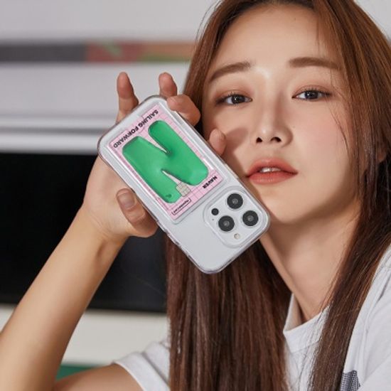 끼움 아이폰 변색없는 카드2장 에어터널 투명케이스