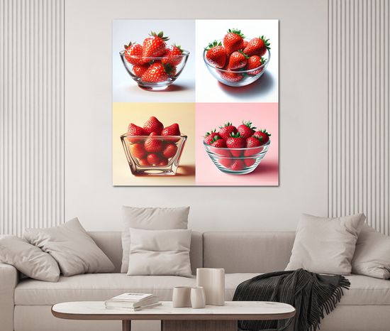 팝아트 딸기 그림 현관 거실 인테리어 액자 소형