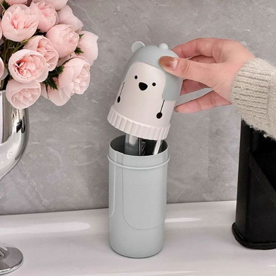 케이스 양치컵 곰돌이 휴대용 치약 칫솔(WFFLYAW)