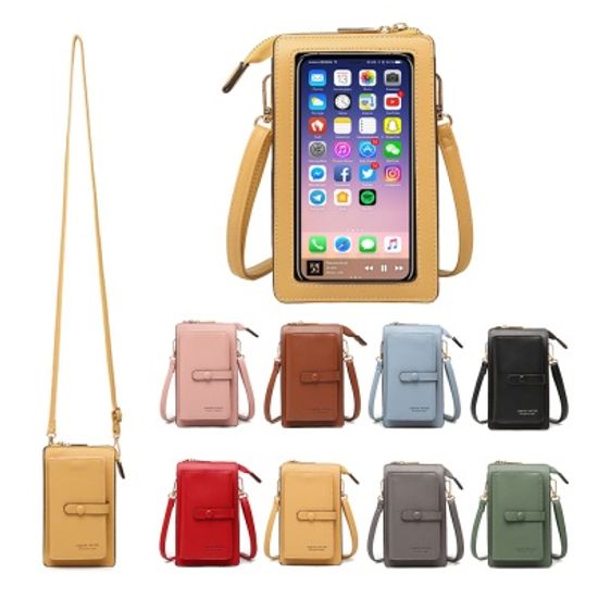 터치 스크린 휴대폰 가방 지갑 가죽 미니백 크로스백