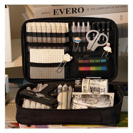 투명 다이어리 필통 파우치 스티커 포카 수납 펜 