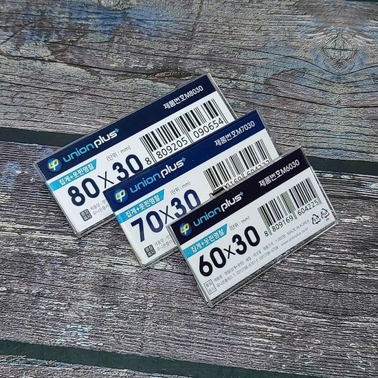 60x30mm(소) 옷핀+집게 아크릴 학생명찰 M6030 10개