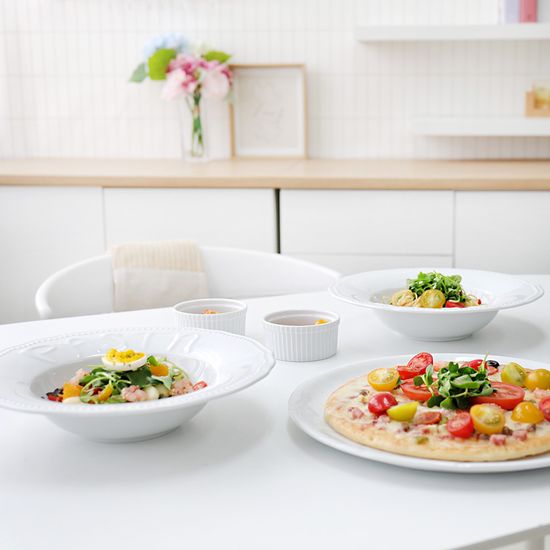 폴란드그릇 루비아나 피자플레이트 4P세트 브런치요리