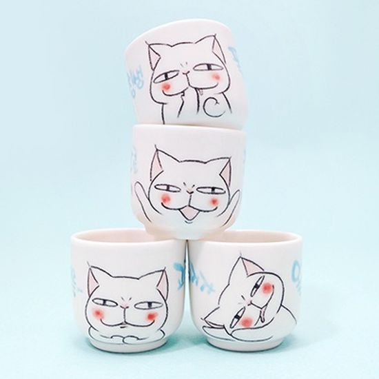 까도냥 술잔 4인 SET