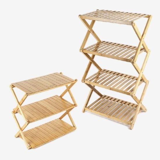 접이식 우드쉘프 캠핑선반 3단 4단 나무선반