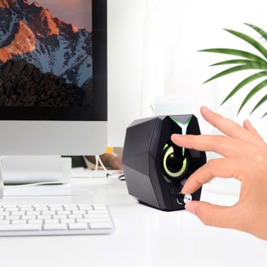 RGB LED 2채널 유선 USB 스피커 BOS-G102U