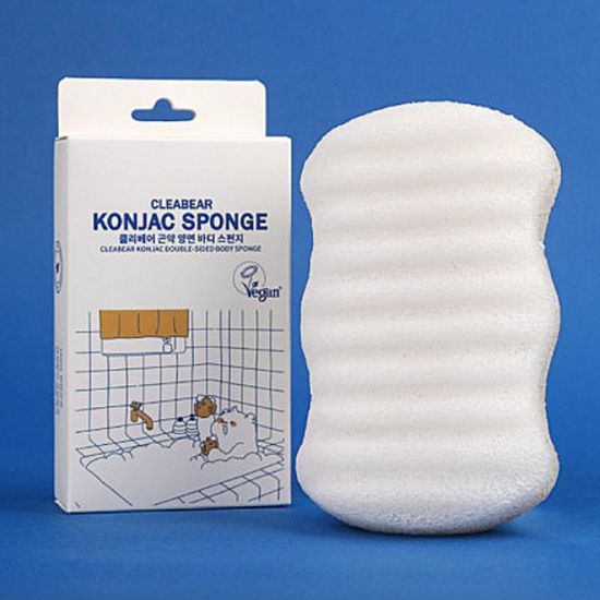 [클리베어] 100% 천연 곤약 바디스펀지&저자극 스크럽