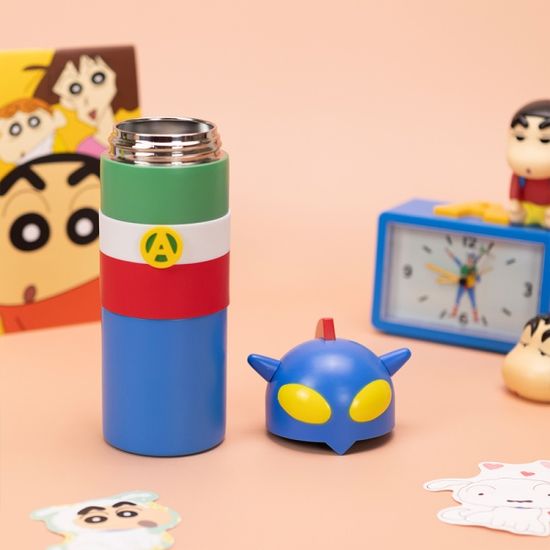 짱구 액션가면 스텐 텀블러 진공 보냉 보온병 350ml