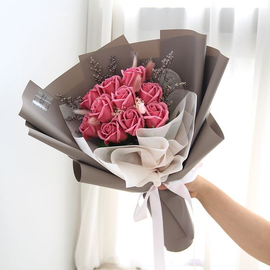 비누꽃다발 10송이 로즈데이 성년의날 졸업식꽃다발