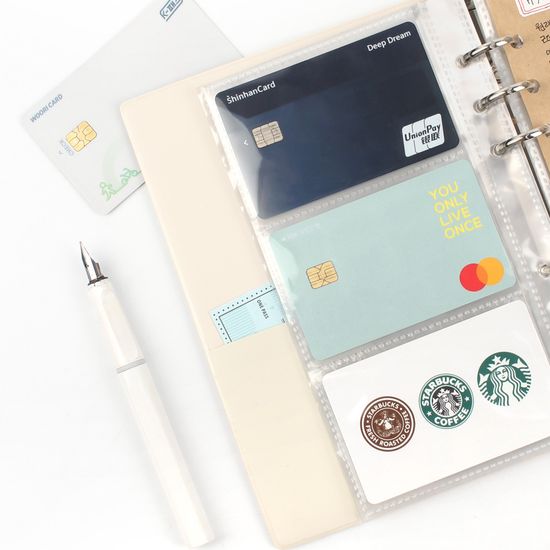 리코즈 A6 6공 현금바인더 세트 다이어리 속지 가계부