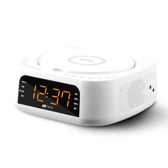 인비오 CD플레이어 블루투스 라디오 시계 알람