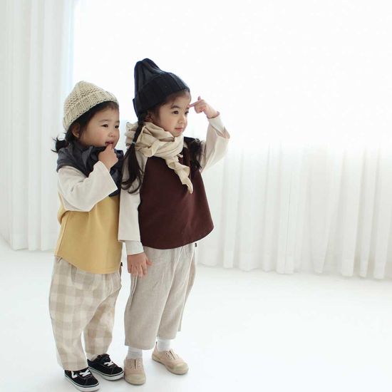 [SET]배색모아티+포켓면팬츠