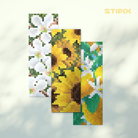 스티픽: 꽃갈피편, 픽셀 스티커 컬러링북 DIY 키트