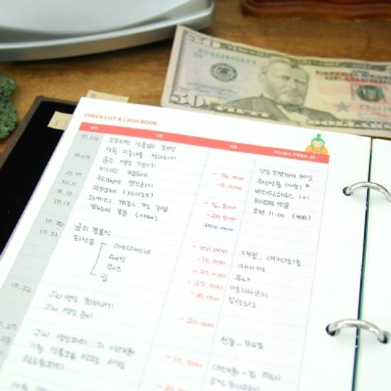 제이로그 A5바인더 리필내지(캐쉬북 속지SET)