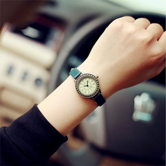 로망스 여성 손목시계/ 아날로그 가죽시계