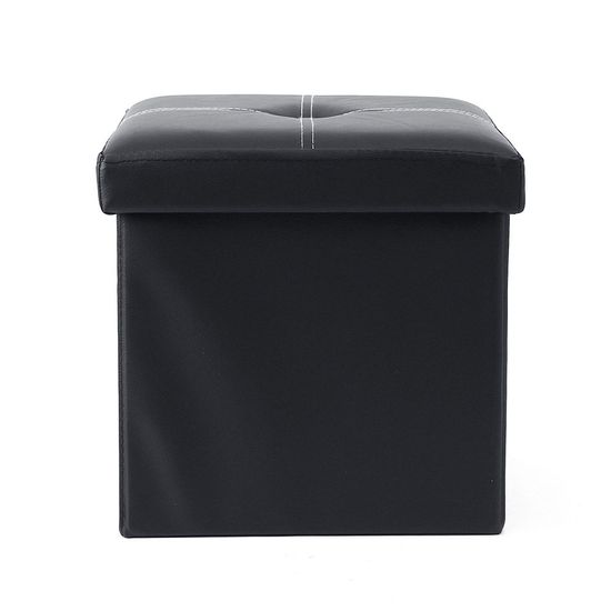 스툴스 인조가죽 수납의자(30cm) (블랙) 보조의자
