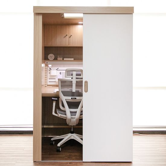 1인실 스터디룸 슬라이딩도어 왼쪽문 +LED스탠드