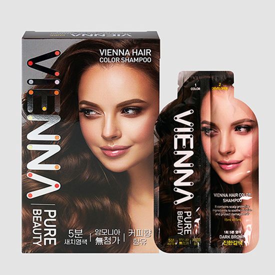 비엔나 퓨어 뷰티 저자극 5분 새치커버 헤어 염색약