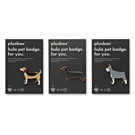hula pet badge : Metal-슈나우져(Schnauzer)