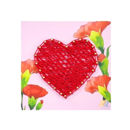카네이션 하트 스트링아트 만들기 패키지 (스티커)