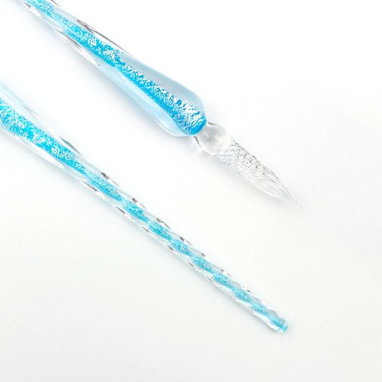문학 필사 유리펜 스카이 블루 