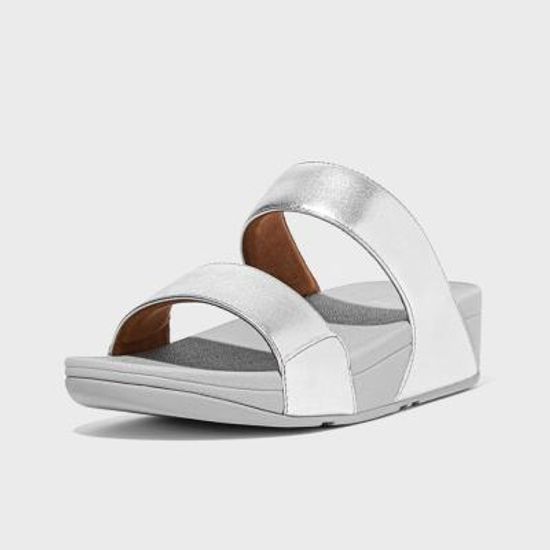 핏플랍 루루 레더 슬라이드 Silver