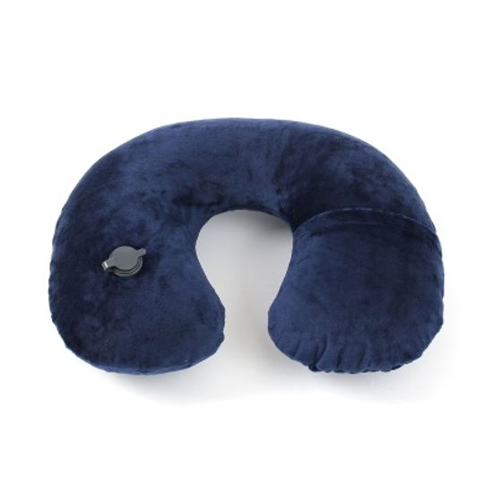 굿웰 에어 목쿠션 휴대용 여행 장거리 목베개 네이비