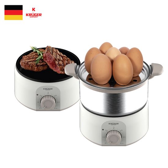 크루거 2단 스텐 멀티찜기 그릴포함 KR-MTN1904