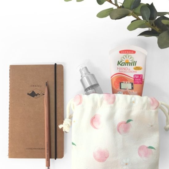 PEACH STRING POUCH(M)
