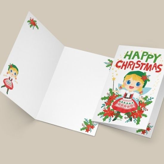 [크리스마스카드] XJA3004 - HAPPY CHRISTMAS 소녀