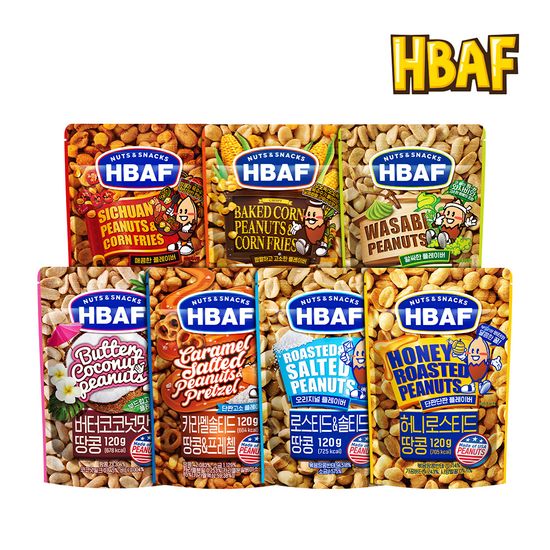 HBAF 바프 땅콩 120g 1+1+1 3봉 골라담기