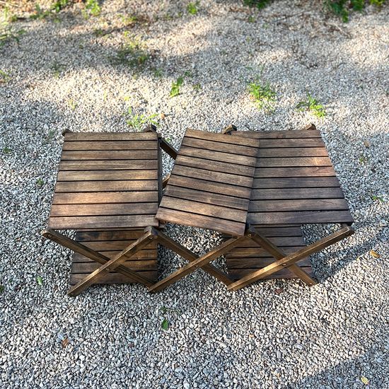 [캠핑덕] 접이식 우드 원버너 멀티 테이블