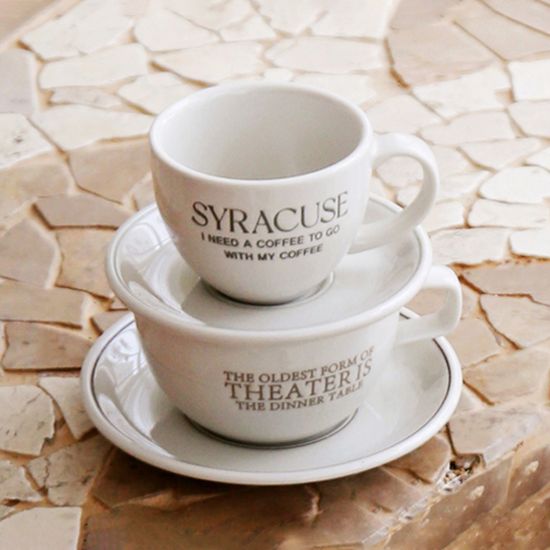 시라쿠스 레터링 카페라떼잔 커피잔 세트 330ml 택1